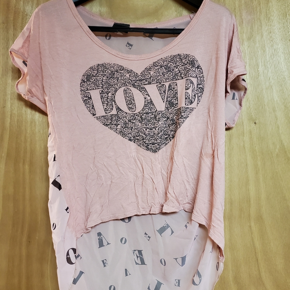 Rue21 sheer Love overshirt